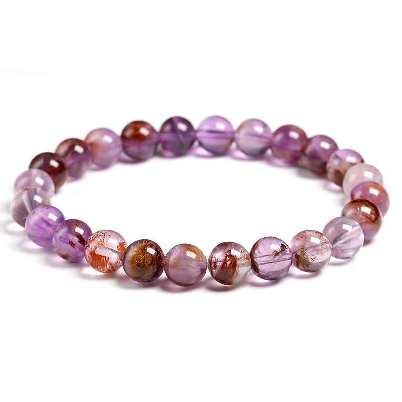 Natural Amethyst Beaded Bracelet – Gemstone Jewelry for Men and Women