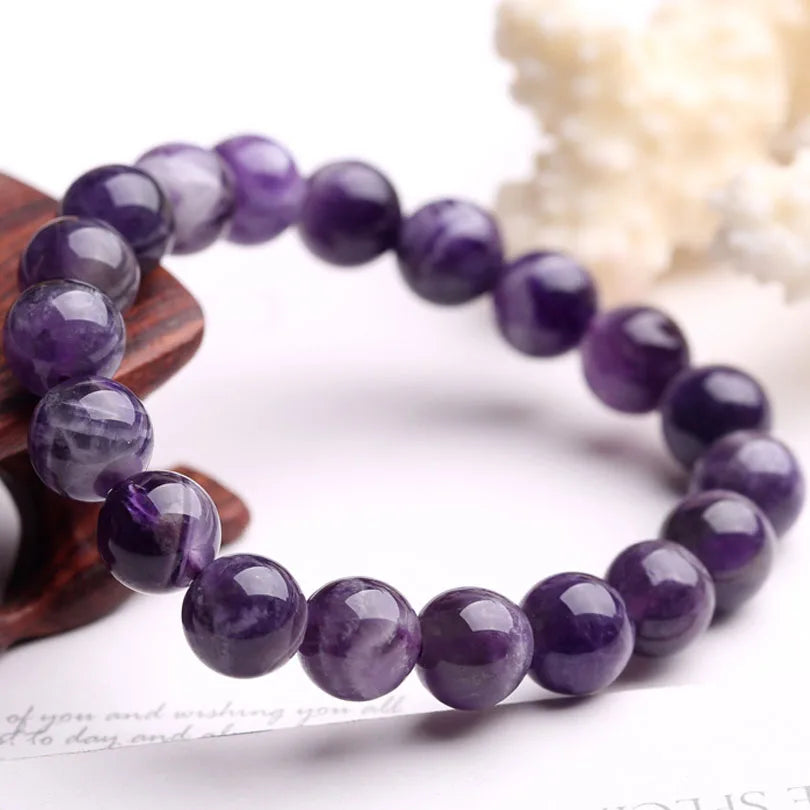 Natural Olivine Stone Beaded Bracelet – Semi-Precious Gem Jewelry for Men and Women