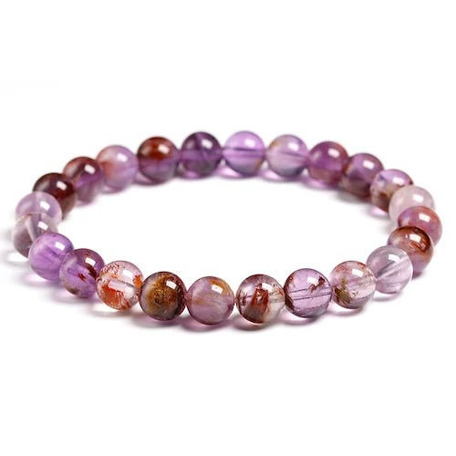 Natural Amethyst Beaded Bracelet – Gemstone Jewelry for Men and Women