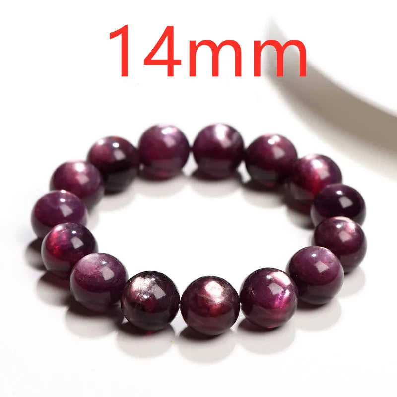 Natural Purple Lepidolite Quartz Beaded Bracelet – Gemstone Jewelry for Men and Women