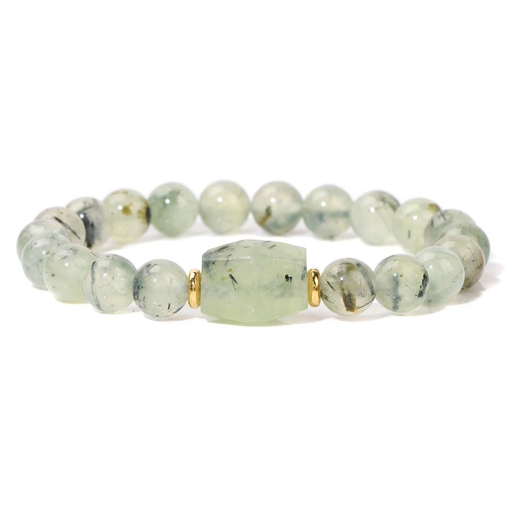 Natural Stone Crystal Beaded Bracelet Handmade Unisex Jewelry