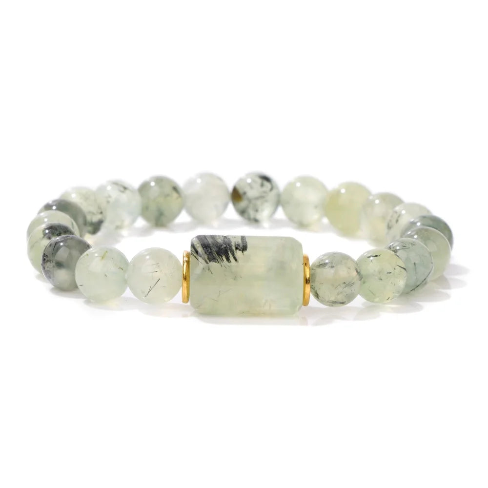 Natural Stone Crystal Beaded Bracelet Handmade Unisex Jewelry
