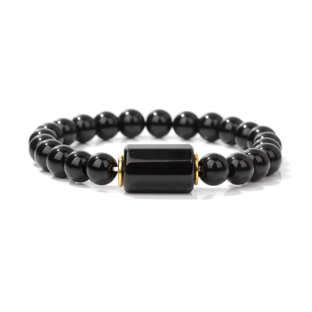 Natural Stone Crystal Beaded Bracelet Handmade Unisex Jewelry