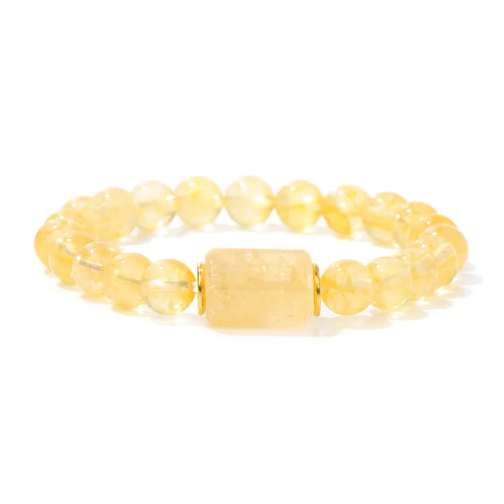 Natural Stone Crystal Beaded Bracelet Handmade Unisex Jewelry
