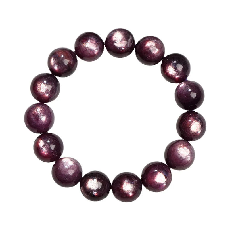 Natural Purple Lepidolite Quartz Beaded Bracelet – Gemstone Jewelry for Men and Women