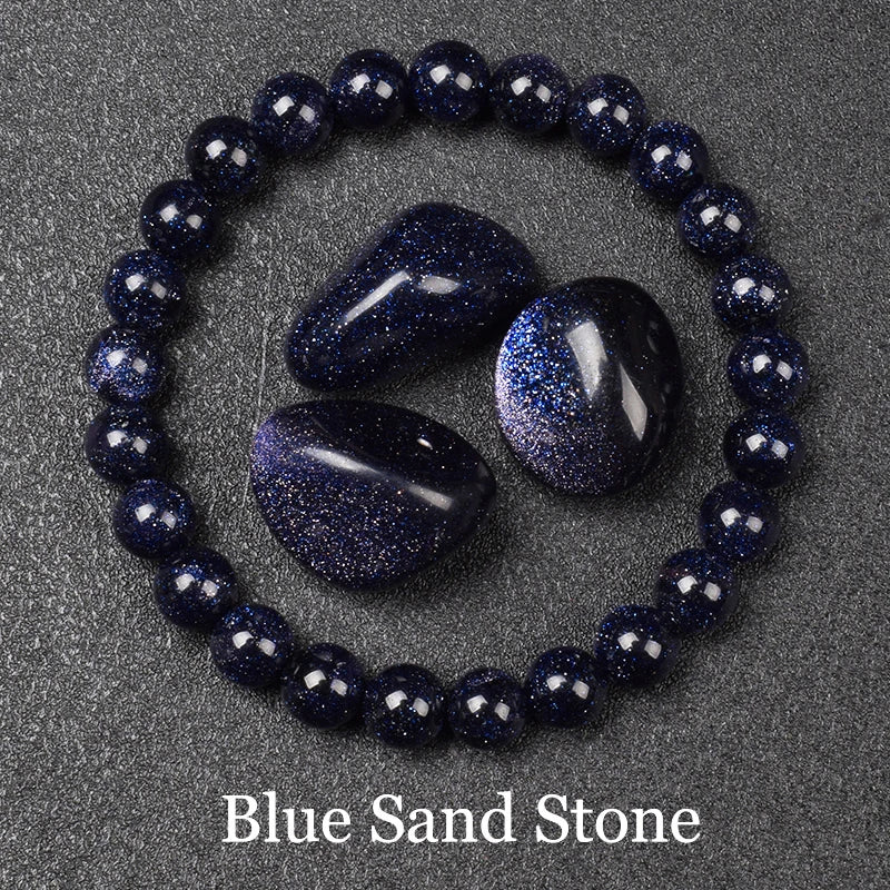 Natural Golden Obsidian Bead Bracelet for Men and Women – Round Energy Stone Jewelry