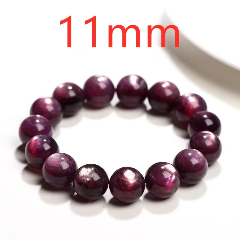 Natural Purple Lepidolite Quartz Beaded Bracelet – Gemstone Jewelry for Men and Women