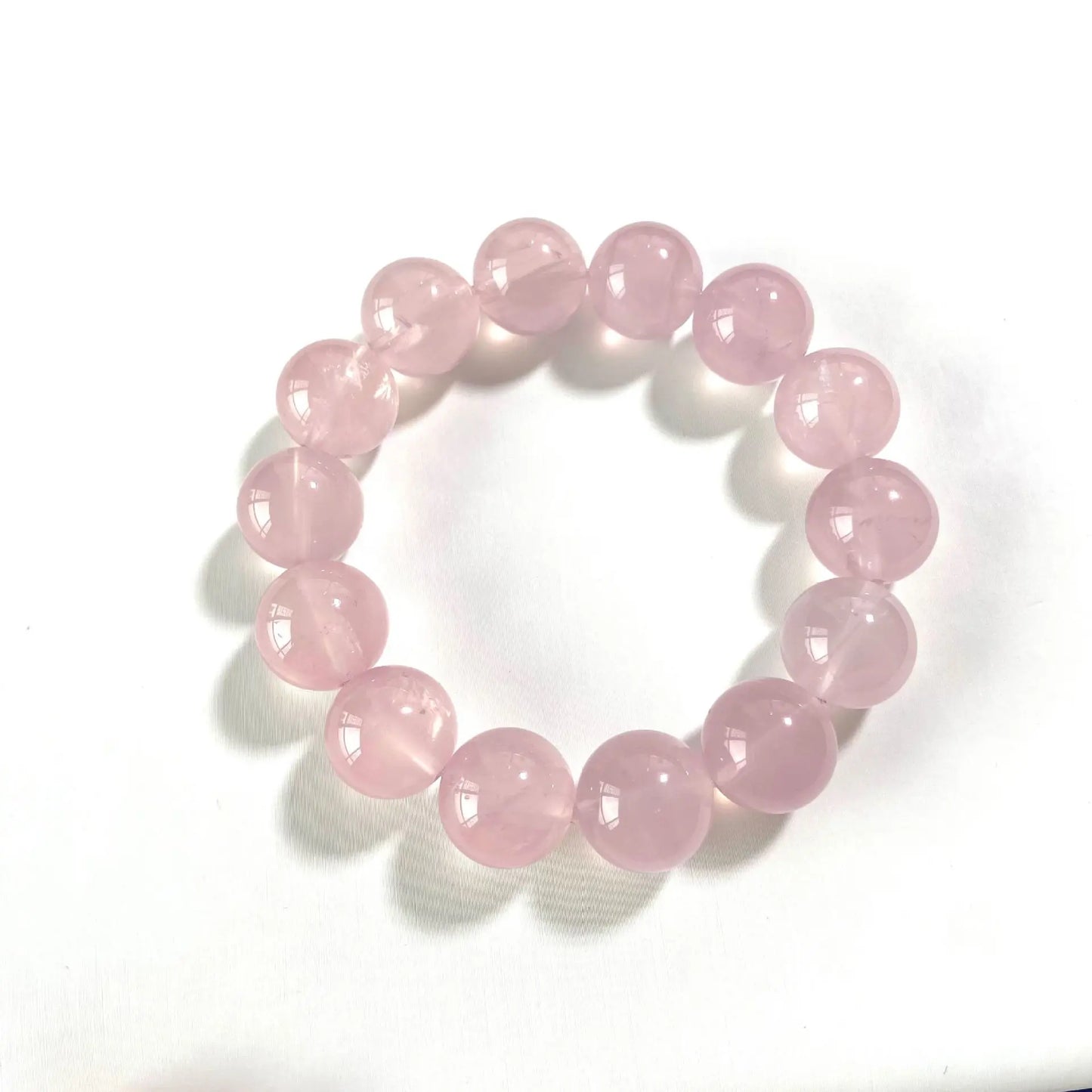 Natural Rose Quartz Beaded Bracelet – Pink Gemstone Jewelry for Men and Women