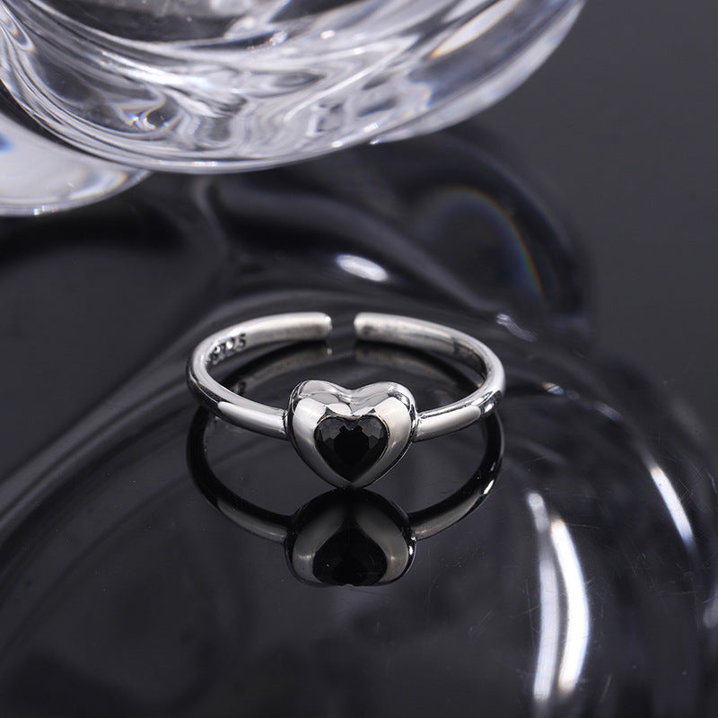 Small Design S925 Sterling Silver Love Ring Female