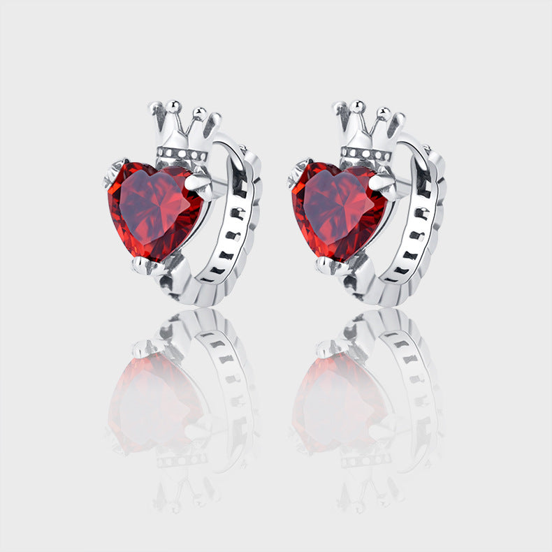 925 Sterling Silver Ins Vintage Exaggerated Earrings Female Earrings