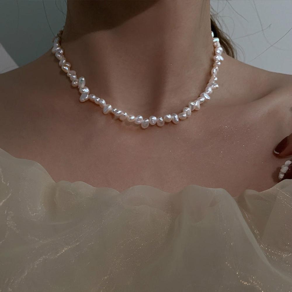 Natural Baroque Pearl Necklace Light Luxury And Small Group