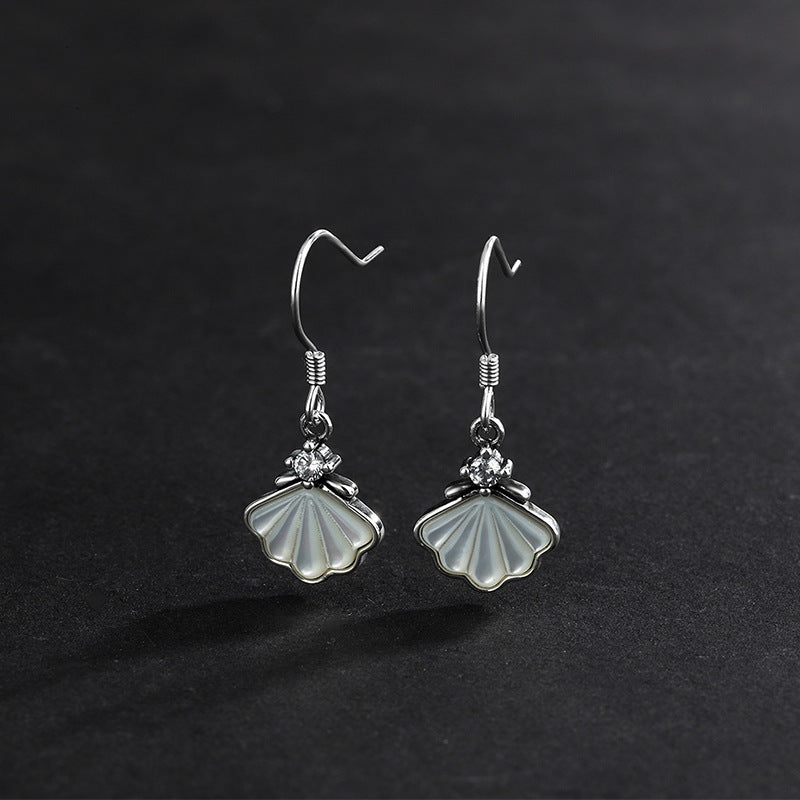 One Shell Sterling Silver 925 Earrings Female Ear Clip Earrings