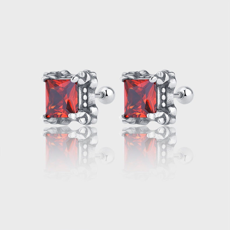 925 Sterling Silver Ins Vintage Exaggerated Earrings Female Earrings