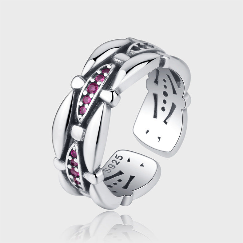 925 Light And Extravagant, Small Group Design, Exquisite Sterling Silver Ring, Female