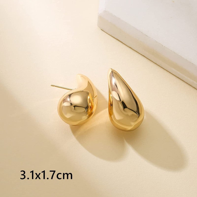 Women's Fashion Stainless Steel Hollow Drop Earrings