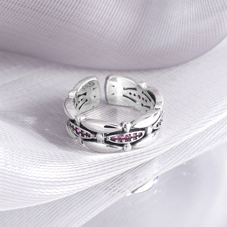 925 Light And Extravagant, Small Group Design, Exquisite Sterling Silver Ring, Female