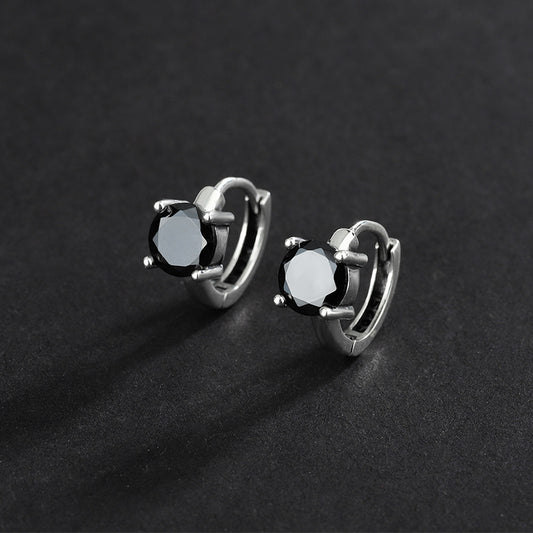 S925 Sterling Silver Women Fashion Personality CHIC Zircon Earrings