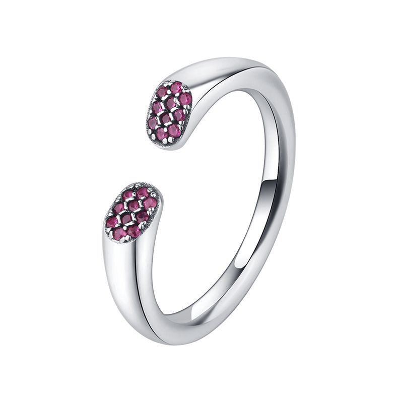 S925 Sterling Silver Brilliant Rose Set Ring