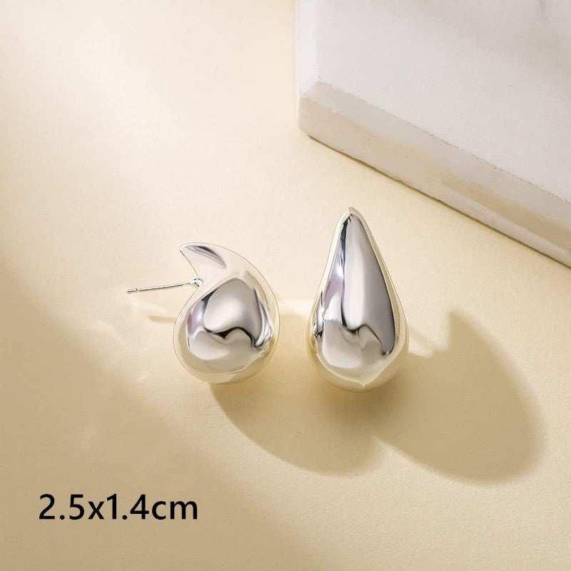 Women's Fashion Stainless Steel Hollow Drop Earrings