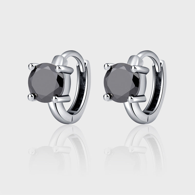 S925 Sterling Silver Women Fashion Personality CHIC Zircon Earrings