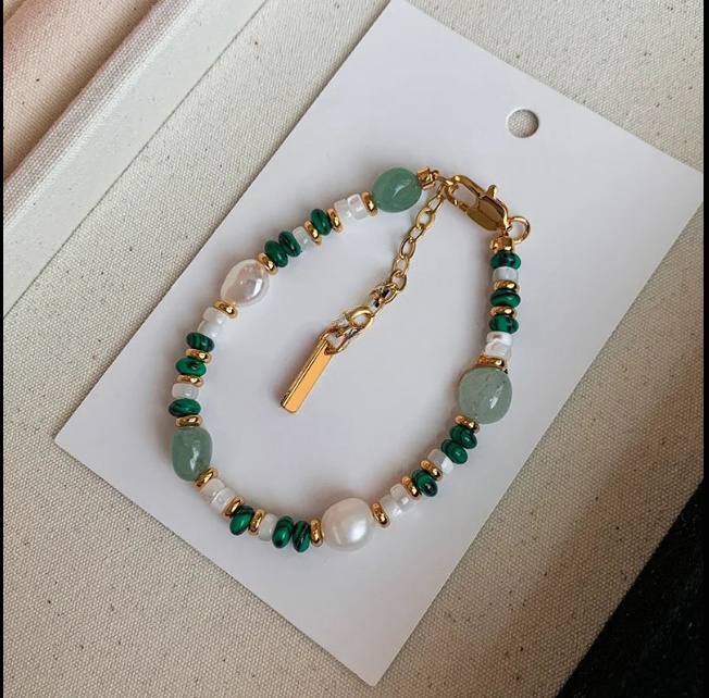 New Arrival Trendy Natural Freshwater Pearl & Jade Stone 14K Gold Filled Female Jewelry Set For Women Necklace Bracelet Gifts