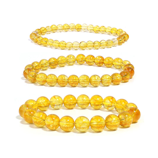 A stunning golden yellow crystal bracelet that symbolizes happiness and empowerment, ideal for those seeking both style and motivation.