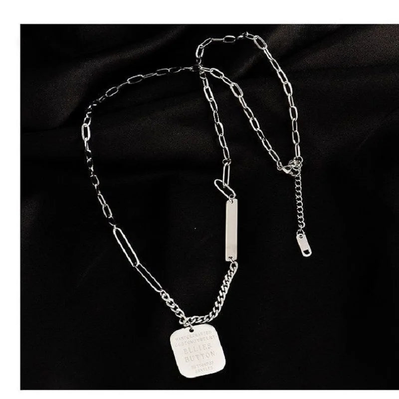 Stainless Steel Fashion Fine Jewelry Youth Hip Hop Street Style Charms Thick chain Choker Necklace Pendants For Women Men