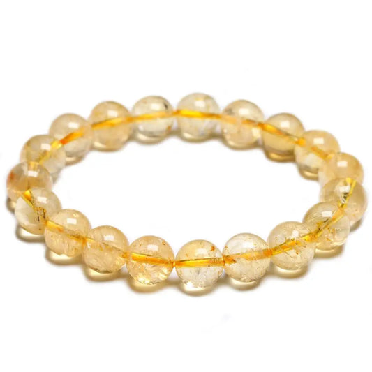 A grade Citrine Bracelets Natural Stone Bracelets For Women Men Beads Bracelet Charms