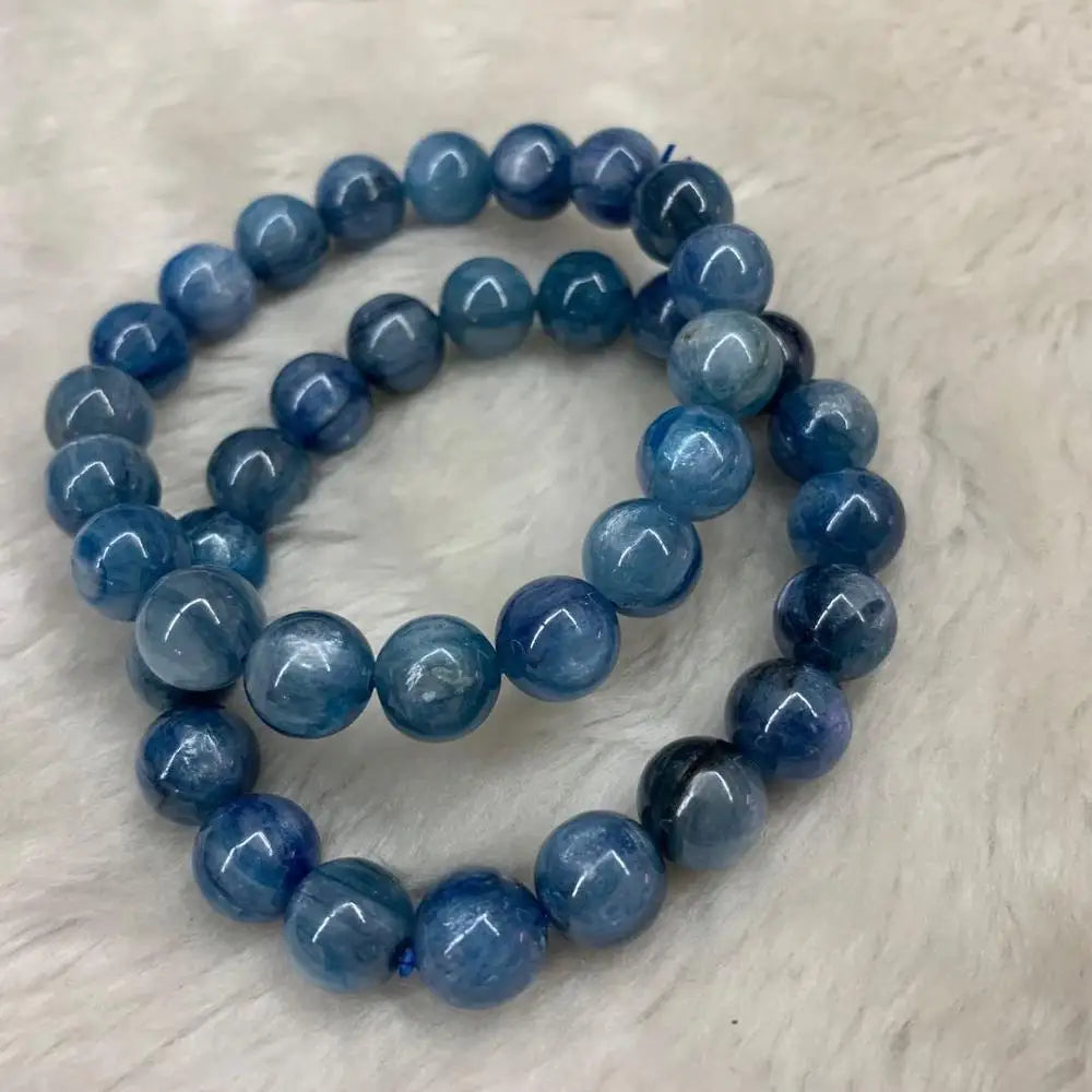 round natural kyanite beads bracelet natural stone bracelet DIY jewerly for woman for man