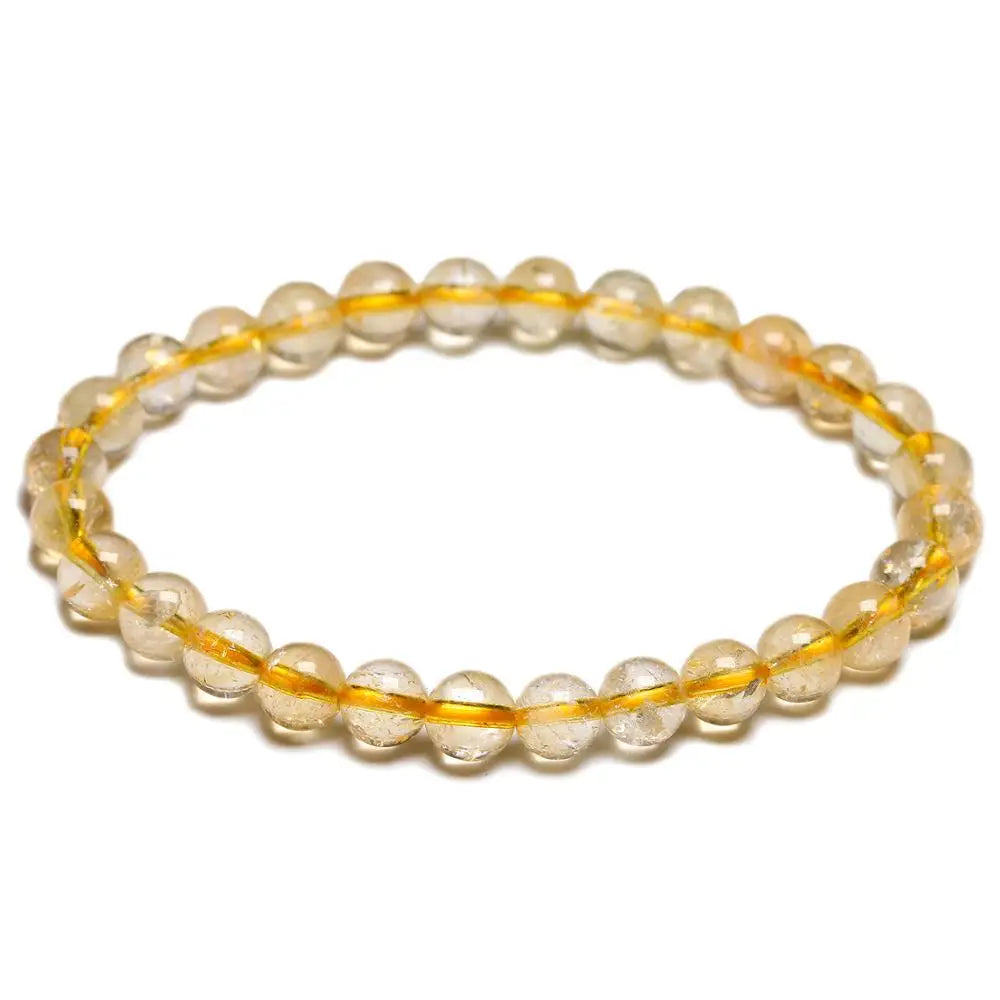 A grade Citrine Bracelets Natural Stone Bracelets For Women Men Beads Bracelet Charms