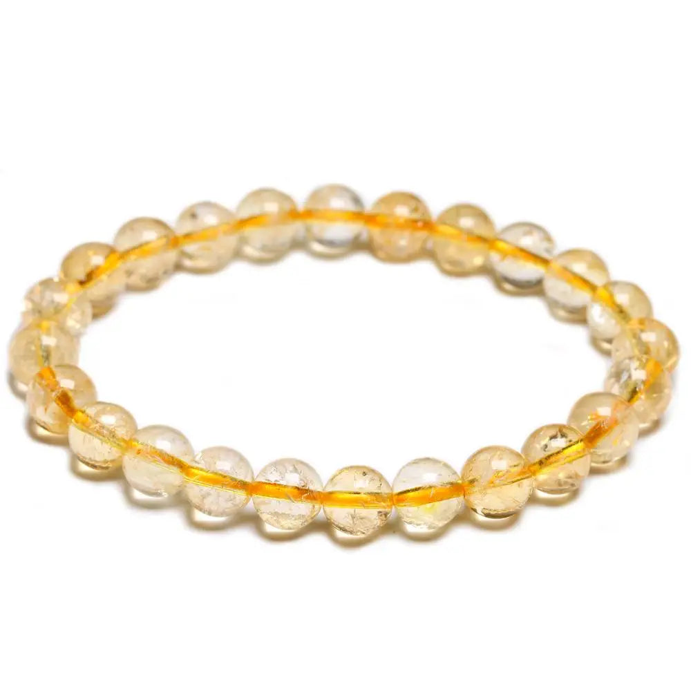 A grade Citrine Bracelets Natural Stone Bracelets For Women Men Beads Bracelet Charms