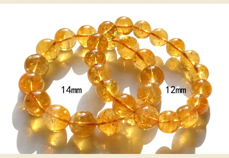 Natural Yellow Citrine Clear Round Beads Bracelet Women Men Citrine Bracelet Wealthy Gemstone 8mm 10mm 12mm 14mm 15mm AAAAAA