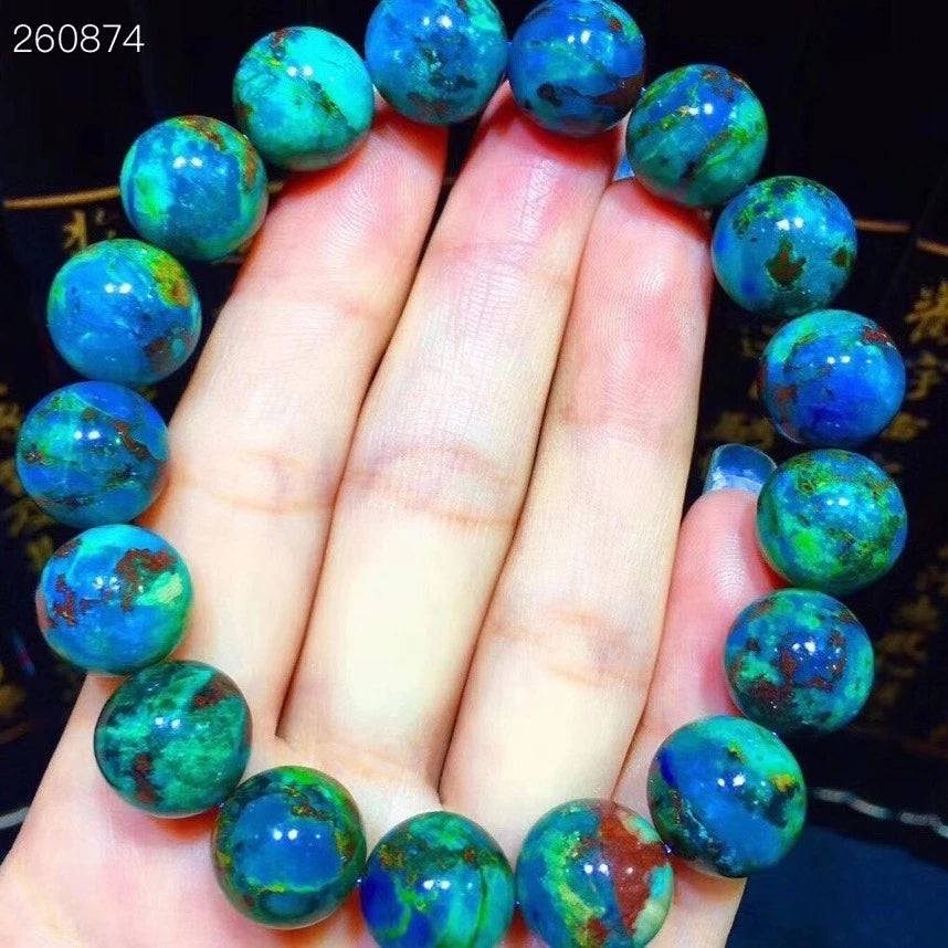 This blue aura crystal bracelet is crafted to enhance intuition and calm, making it a perfect choice for those who love unique, spiritually-inspired jewelry.