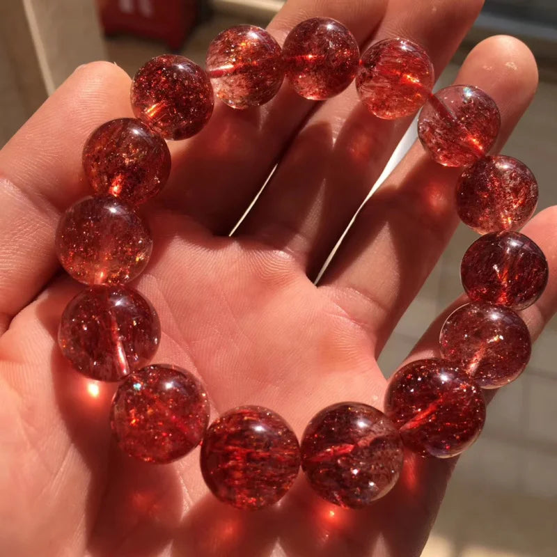 This mystical red agate aura bracelet enhances grounding and passion, a unique choice for those who appreciate meaningful jewelry.