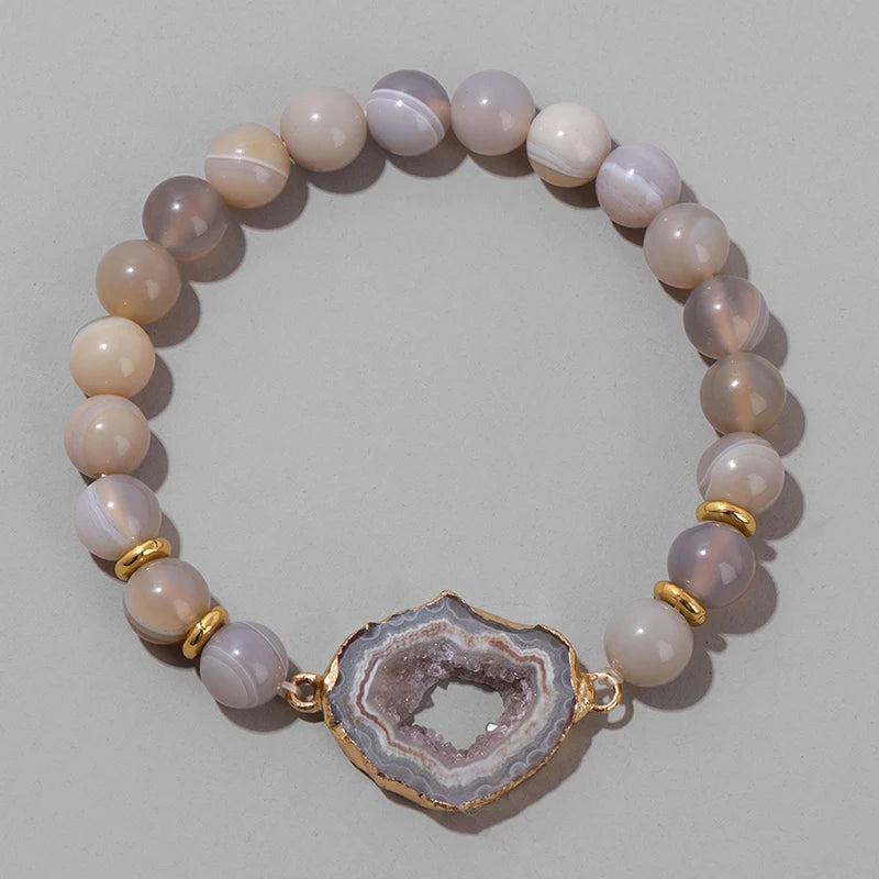 With smoky citrine crystals, this bracelet radiates positivity and calm, perfect for enhancing personal strength and resilience.