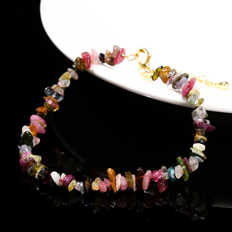  This rainbow chakra bracelet includes seven unique crystals to support balance and well-being, making it perfect for anyone interested in healing and mindfulness.