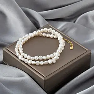 Real Natural Baroque Freshwater Pearl Choker Necklace for Women Girl Gift Popular AA 5-6mm 8-9mm Pearl Jewelry Necklace