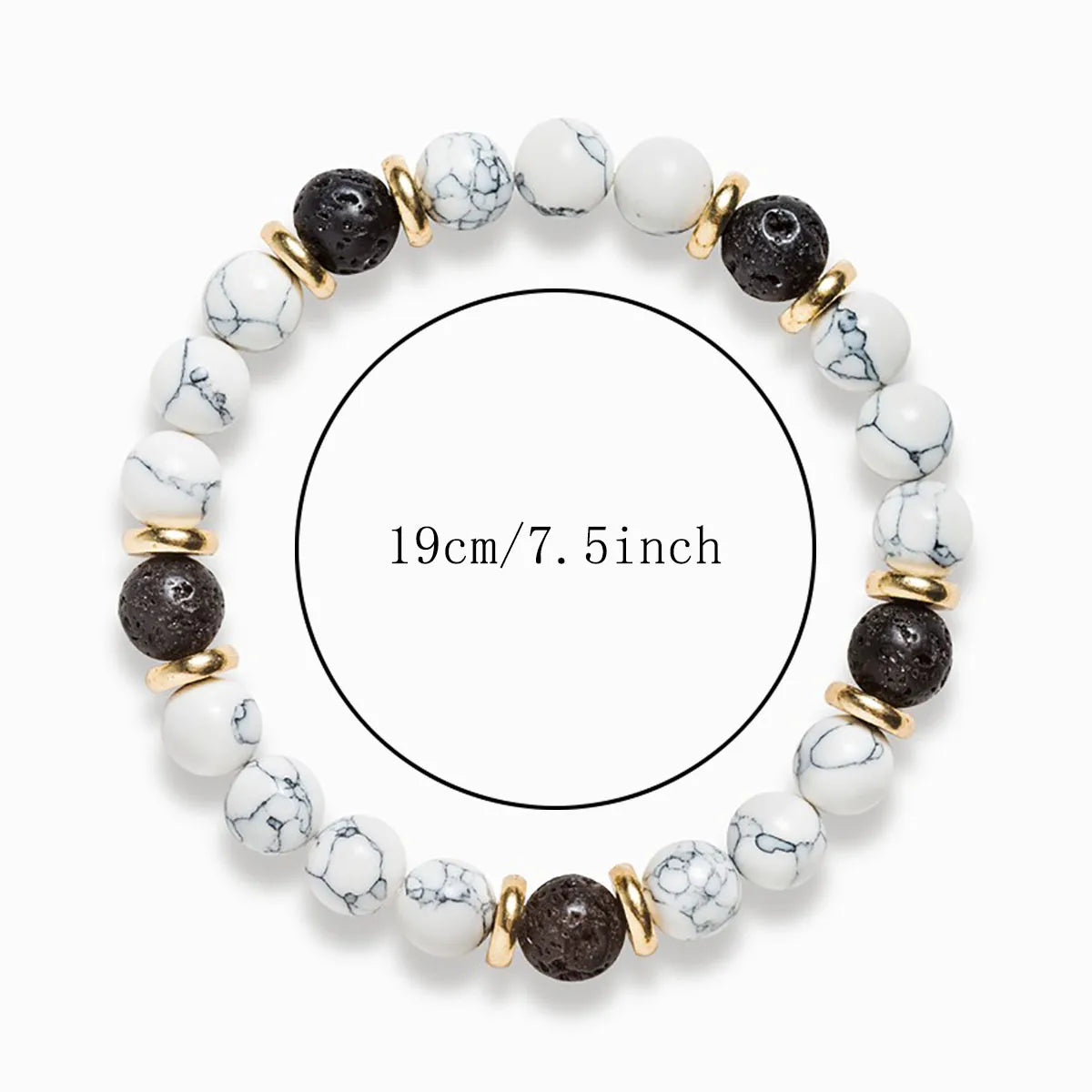 Charm 8mm Natural Stone Elastic Beaded Bracelet for Women Men Simple Bring Lucky Multicolor Wrist Jewelry Adjustable Rope Bangle