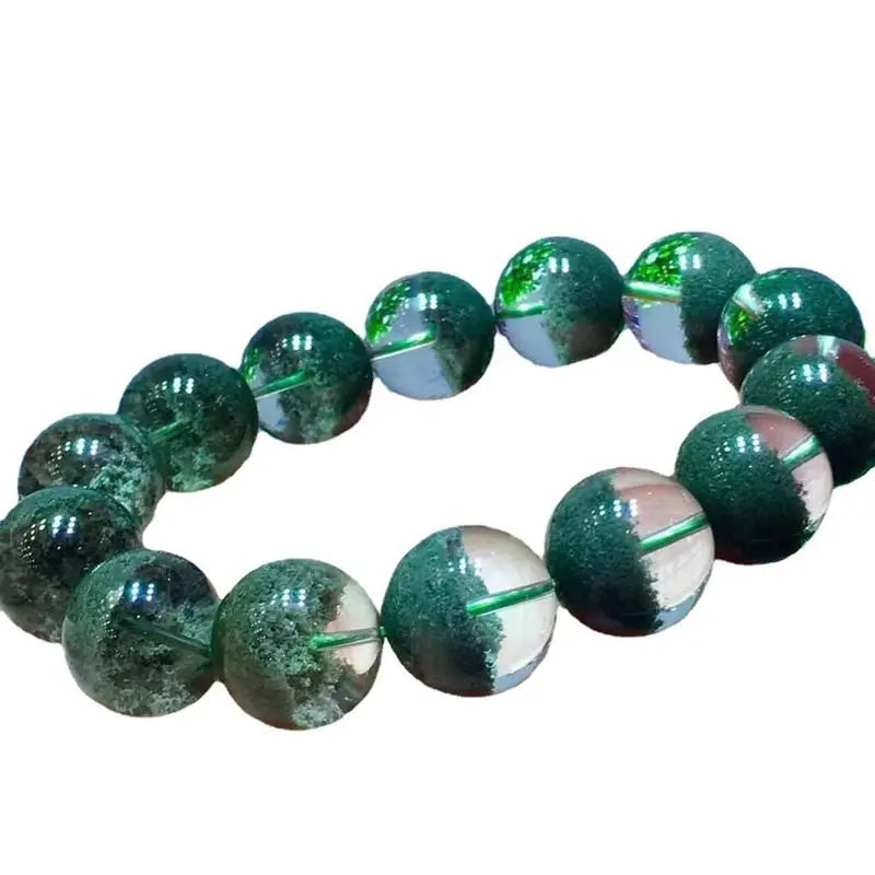 Brazil Green Phantom Quartz Cornucopia Bracelet Crystal Clean Business Prosperity Safe Bracelet