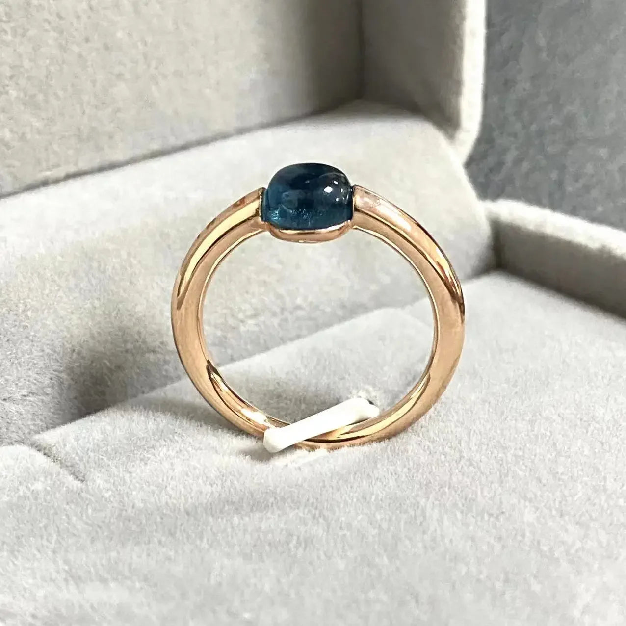 6mm Simple Round Ring Starry Sky Style Ring Blue Crystal Ring For Women Fashion Jewelry Party Gift