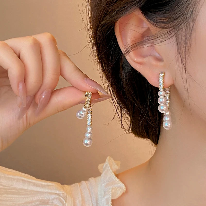 Pearl Pendant Earrings  selling Jewelry For Girls Party Fashion