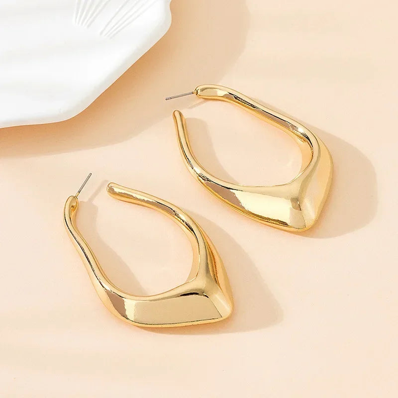 Minimalist Water Drop Geometric Irregular Earrings for women holiday patty gift fashion jewelry ear accessories