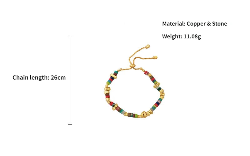 Fashion Jewelry Colorful Beads Necklace For Women Trend New Senior Accessories Adjustable Bracelet