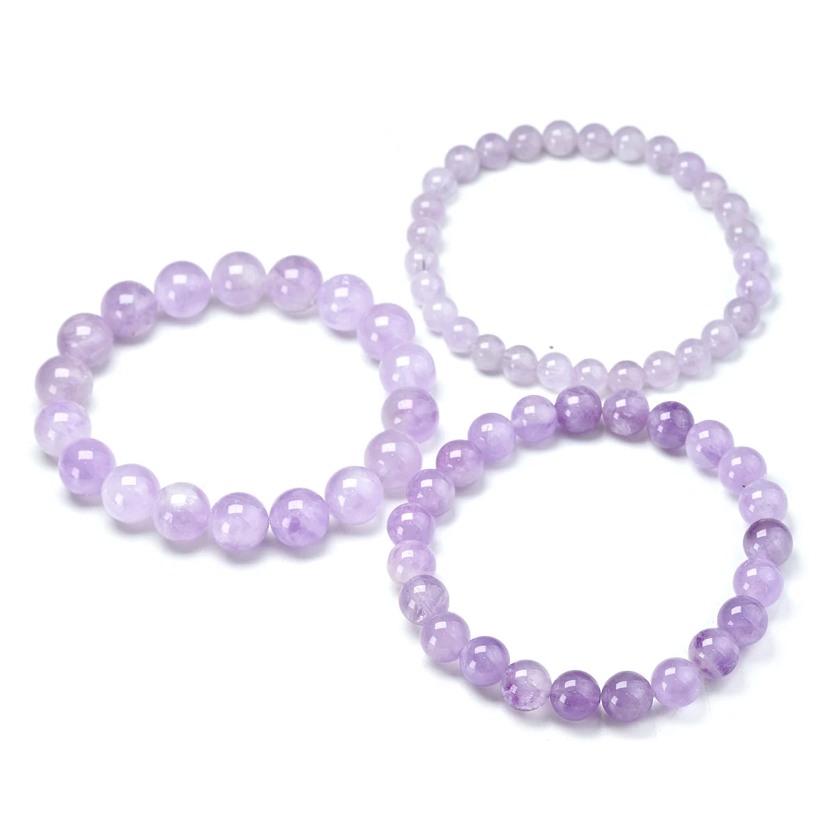 Natural Purple Jade Round Bead Bracelet 6mm 8mm10mm  Bracelets Gem For Women and Men