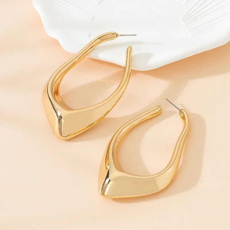 Minimalist Water Drop Geometric Irregular Earrings for women holiday patty gift fashion jewelry ear accessories