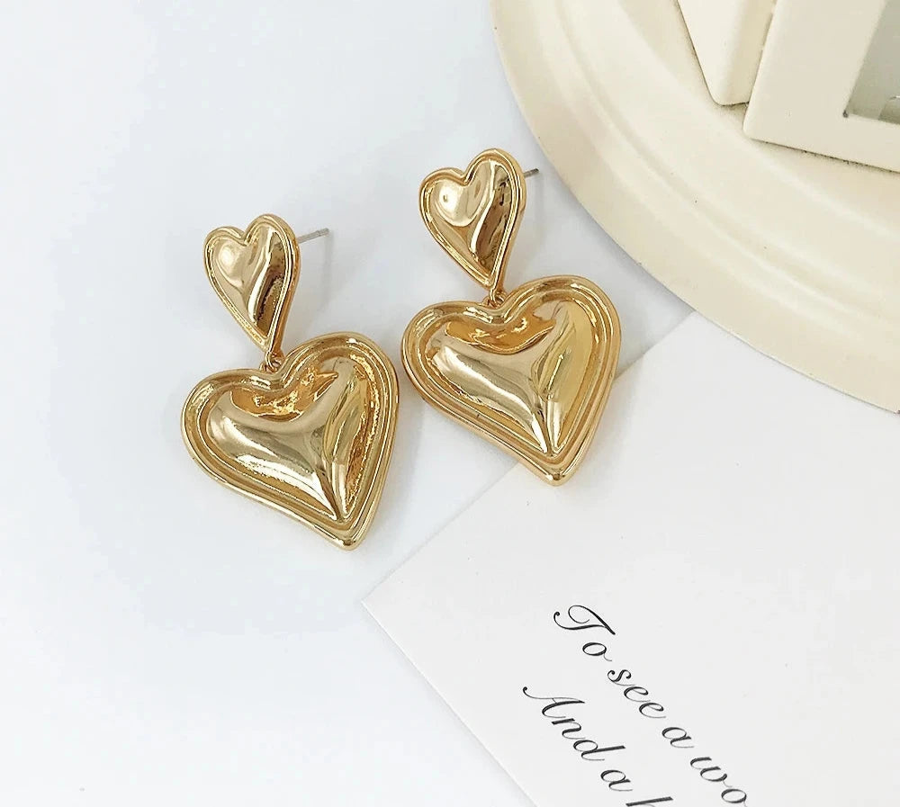 Elegant Enamel Ceometric Curved Earrings For Women Vintage C Shape Irregular Half Hoop Earring