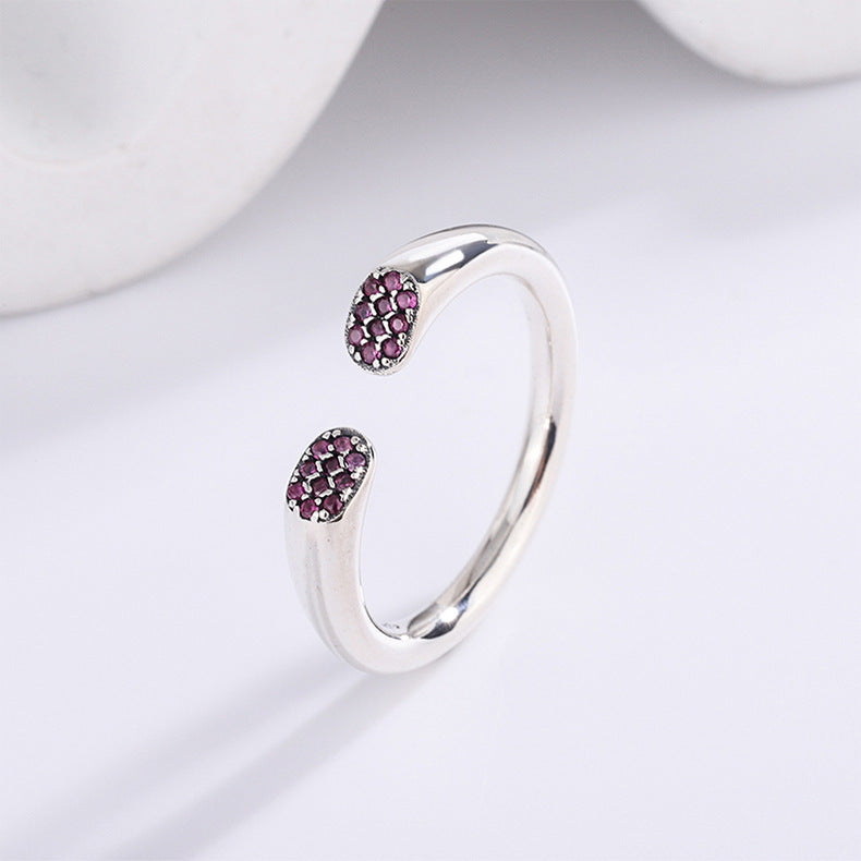 S925 Sterling Silver Brilliant Rose Set Ring