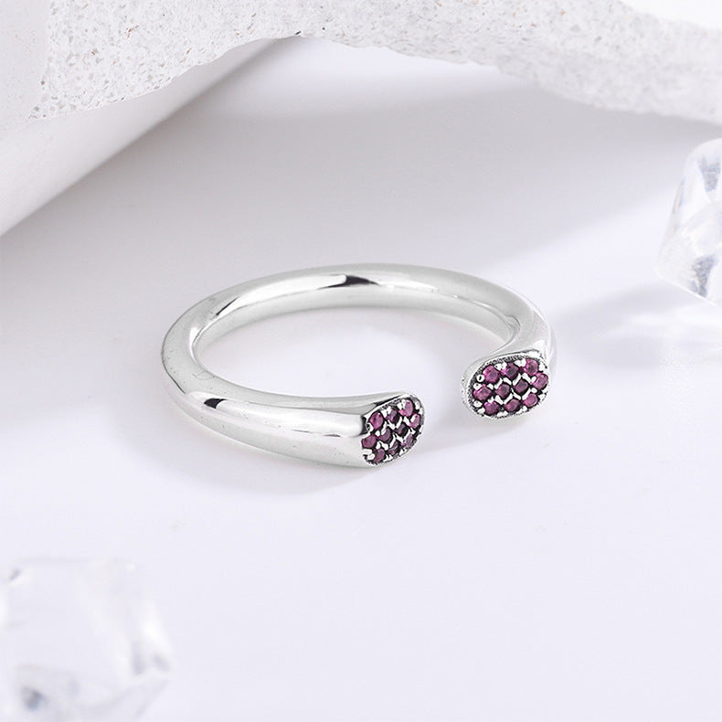 S925 Sterling Silver Brilliant Rose Set Ring