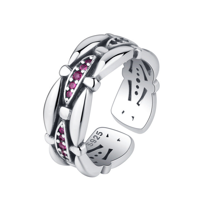 925 Light And Extravagant, Small Group Design, Exquisite Sterling Silver Ring, Female